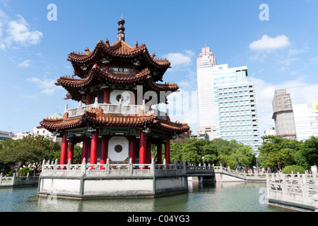 Chinesische Pagode, 228 Friedenspark Zhongzheng District, Taipei, Taiwan Stockfoto