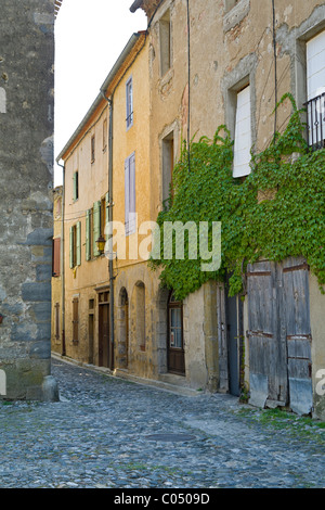 Häuser in dem französischen Dorf Lagrasse im Languedoc Frankreichs Stockfoto