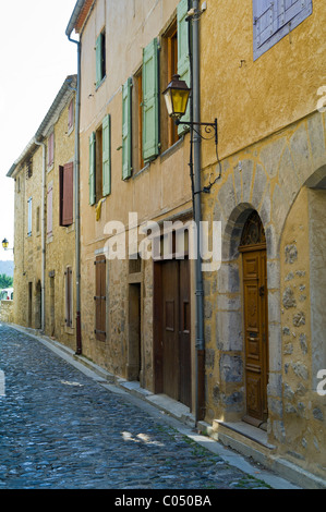 Häuser in dem französischen Dorf Lagrasse im Languedoc Frankreichs Stockfoto