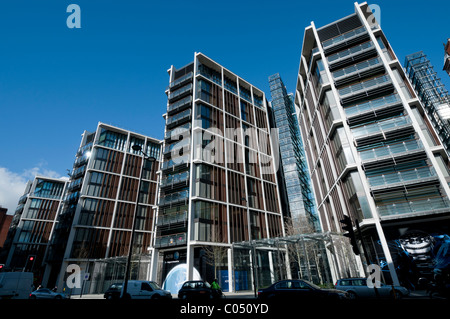 Ein Hyde Park-Luxus-Apartment-Gebäude in Knightsbridge, London Stockfoto