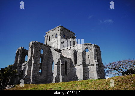 Unvollendete Kirche in Bermuda Stockfoto