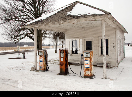 Alte Tankstelle in USA Stockfoto