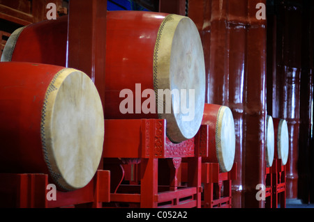 -Trommeln. Trommel und Bell Tower, Peking China Stockfoto