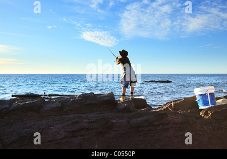 Australier / Fischer Hallett Cove Fleurieu Halbinsel in South Australia Stockfoto