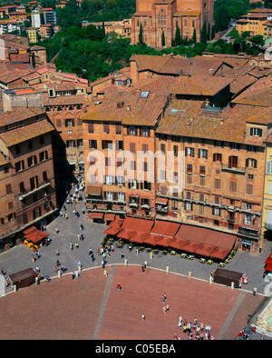 Italien, Toskana, Siena Blick über die Stadt von hohen Aussichtspunkt Stockfoto