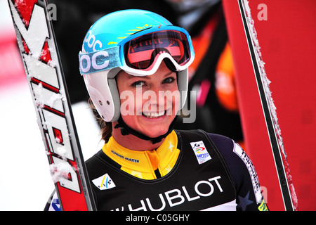 Julia Mancuso (USA) bei der FIS Alpinen Ski-WM in Garmisch-Partenkirchen 2011 Stockfoto