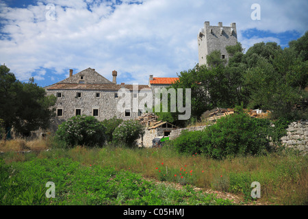 Kirche und Kloster der Heiligen Maria, Mljet, Kroatien. Stockfoto