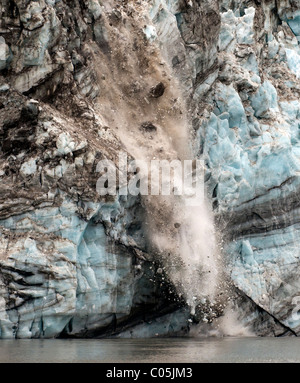 "Johns Hopkins Gletscher kalben." "(Nächstes Bild nacheinander = Alamy C0TJPT)" Stockfoto