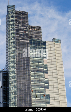 Arbeiter auf der Heron Tower Wolkenkratzer, 110 Bishopsgate, London, England, Vereinigtes Königreich Stockfoto