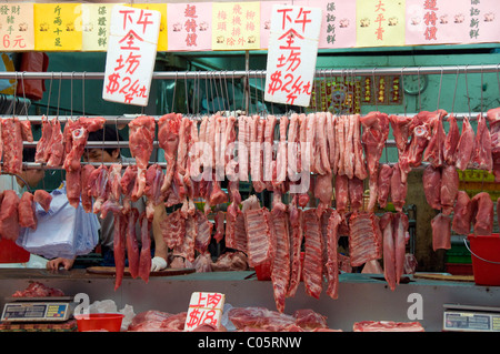 China, Hongkong, neue Gebiete, Tai Po Bereich. Tai Po Straßenmarkt. Stockfoto