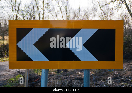 Straße Verkehrsschild Vorsicht Warnung Stockfoto
