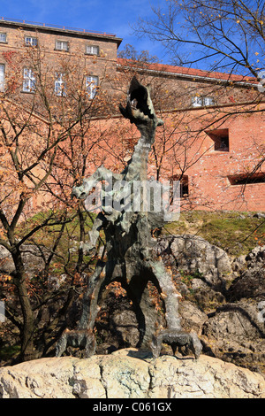 Skulptur des Drachens. Krakau, Polen. Stockfoto