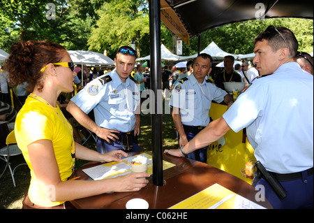 Le Village, Treffpunkt von VIPs und Sponsoren vor dem Start, Tour de France 2010, Rotterdam, Niederlande, Europa Stockfoto