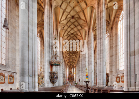 St. George's Minster, Dinkelsbühl, romantische Straße, Middle Franconia, Franken, Bayern, Deutschland, Europa Stockfoto