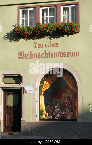 Deutsches Weihnachtsmuseum, deutsche Weihnachtsmuseum, Rothenburg Ob der Tauber, Franken, Mittelfranken, romantische Straße Stockfoto