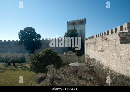 Castiglione del Lago am Trasimeno See - die mittelalterliche Burg - Umbrien, Italien Stockfoto