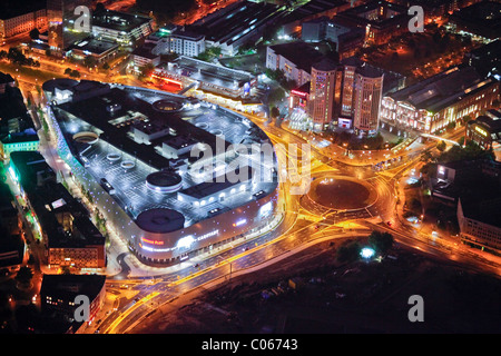 Luftaufnahme, Limbecker Platz Platz, Berliner Platz, Karstadt, shopping Center, Extraschicht 2010 Nacht der Industriekultur, Stockfoto