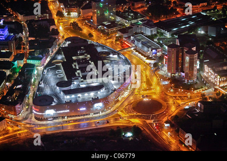 Luftaufnahme, Limbecker Platz Platz, Berliner Platz, Karstadt, shopping Center, Extraschicht 2010 Nacht der Industriekultur, Stockfoto