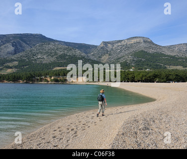 Strand Zlatni rat, das Goldene Horn, Bol, Insel Brac, Kroatien, Europa Stockfoto