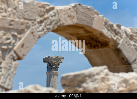 Archäologische Ausgrabungsstätte der antiken Stadt Kourion, Südzypern, Südküste, Griechisch Zypern, Südeuropa Stockfoto