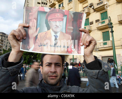 Unruhen in Kairo, 31. Januar 2011. Tausende Menschen protestieren gegen 30-Jahr-Herrschaft von Präsident Hosni Mubarak Stockfoto