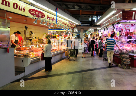 Stall in den Mercat de Santa Caterina Markt, Barcelona, Spanien, Iberische Halbinsel, Europa Stockfoto