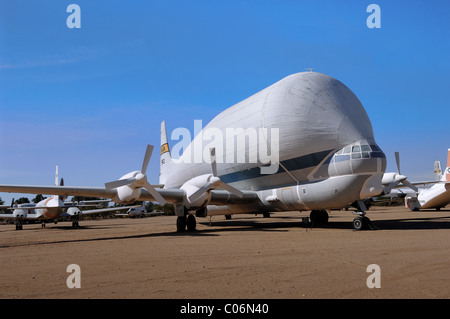 Der Aero Spacelines Super Guppy ist eine große, Großraumflugzeug Frachtflugzeugen zur Überführung übergroße Fracht Komponenten Stockfoto