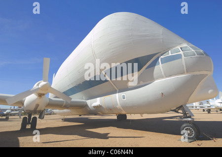 Der Aero Spacelines Super Guppy ist eine große, Großraumflugzeug Frachtflugzeugen zur Überführung übergroße Fracht Komponenten Stockfoto