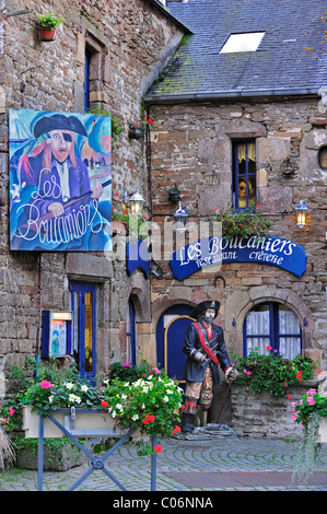 Piraten vor Restaurant Le Conquet, Finistère, Bretagne, Frankreich Stockfoto