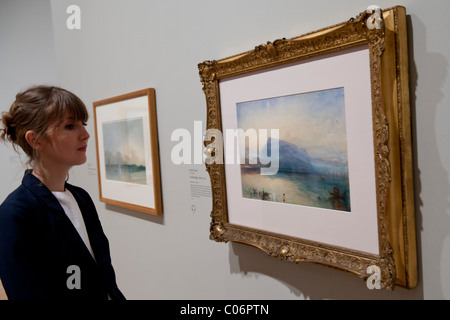 Die Aquarell-Ausstellung in der Tate Britain beginnt und läuft vom 16. Februar bis 21. August 2011. Freuen Sie sich auf mehr als 200 Werke Stockfoto