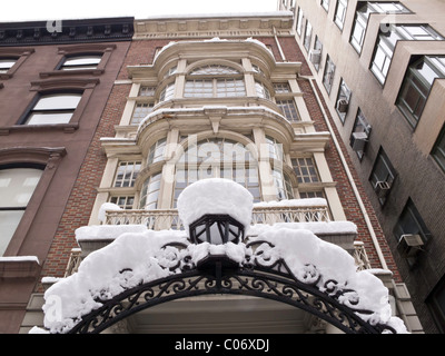 Snowstorm, The Collectors Club, E. 35. St, NYC, USA 2011 Stockfoto