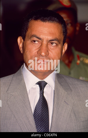 Ägyptens Präsident Hosni Mubarak in Kairo 7.13.1989. Foto von Barry Iverson Stockfoto