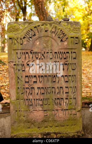 Grabstein von Mayer Amschel Rothschild auf jüdischen Friedhof in Frankfurt Am Main Stockfoto