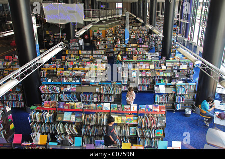 Innenansicht von Wellington Central Library, Civic Square, Wellington, Region Wellington, Nordinsel, Neuseeland Stockfoto