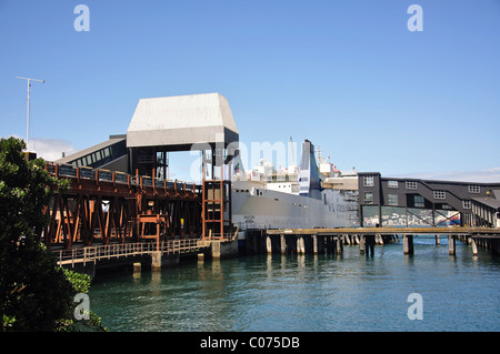 Fährhafen Picton-Wellington, Wellington, Wellington Hafen, Region Wellington, Nordinsel, Neuseeland Stockfoto