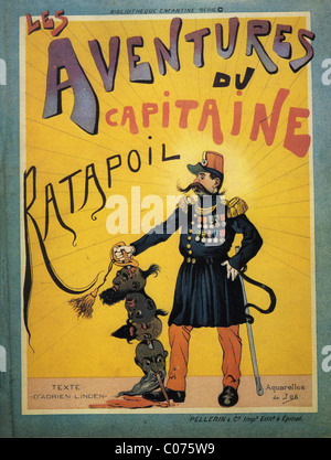 JOB (Jacques Onfroy de Breville) - französischer Illustrator (1858-1931). "Les Aventures du Capitaine Ratapoil" Stockfoto