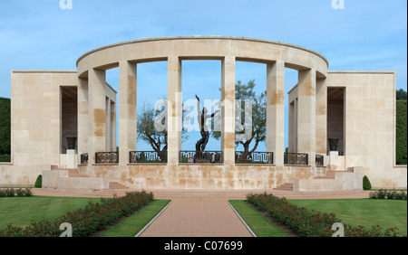 Amerikanischer Soldatenfriedhof am Omaha Beach in der Nähe von Colleville-Sur-Mer, Normandie, Frankreich, Europa Stockfoto