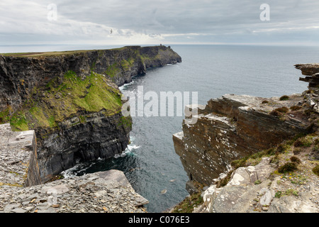 Hag es Head, Cliffs of Moher, County Clare, Irland, Europa Stockfoto