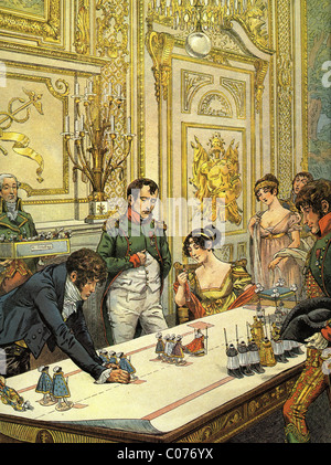 JOB (Jacques Onfroy de Breville) - französischer Illustrator (1858-1931) Napoleons Leben Stockfoto