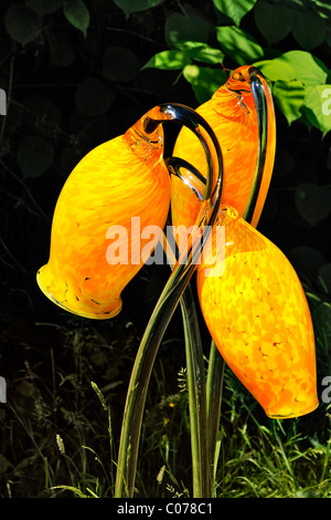 Glasobjekte von Peter Kaspar, Land-Garten-Ausstellung in Rosenheim, Bayern, Deutschland, Europa Stockfoto