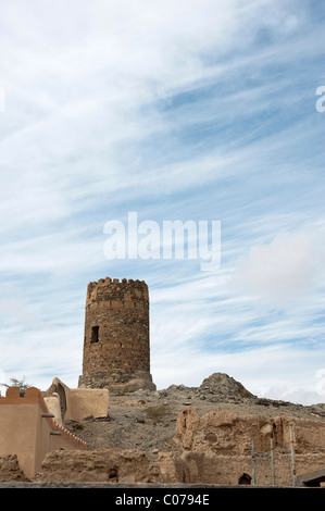 Alten Wachturm in Al Mudayrib, Vereinigte Arabische Emirate, Naher Osten Stockfoto