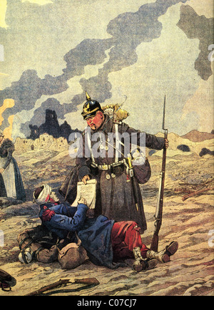 JOB (Jacques Onfroy de Breville) - französischer Illustrator (1858-1931) erste Weltkrieg - 1914-1918: der Vertrag von Frankfurt Stockfoto