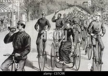 American League Zyklen in Pennsylvania Avenue. Mitte Mai 1884. Washington. USA. Gravur. Stockfoto