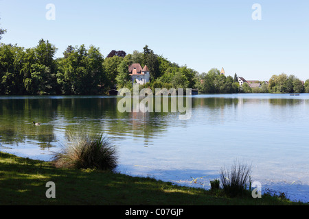 Wesslinger See See, Wessling, Fuenfseenland oder Five Lakes Region, Upper Bavaria, Bayern, Deutschland, Europa Stockfoto