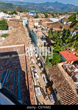Blick von der Bell Tower der Iglesia y Convento de San Francisco Stockfoto