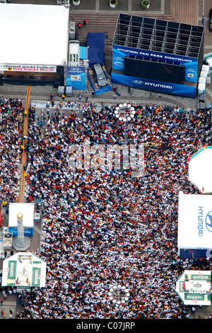 Luftbild, öffentliche Vorführung, Fußball-WM 2010, das Spiel Deutschland Vs Australien 4: 0, großen quadratischen, Dortmund Stockfoto