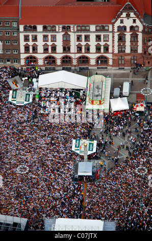 Luftbild, öffentliche Vorführung, Fußball-WM 2010, das Spiel Deutschland Vs Australien 4: 0, großen quadratischen, Dortmund Stockfoto