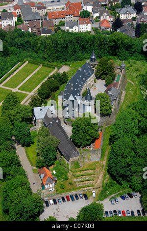 Luftbild, Schloss Hohenlimburg, Hagen, Nordrhein-Westfalen, Deutschland, Europa Stockfoto