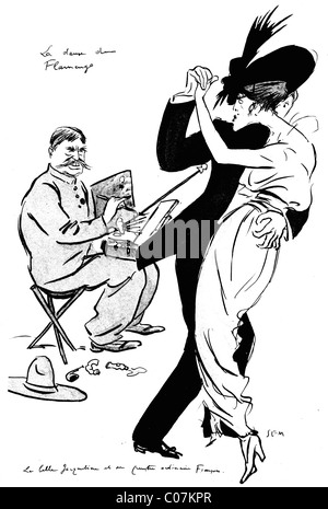 SEM - französischen Illustrator-Tango-Tänzer (Georges Goursat) 1920' Stockfoto