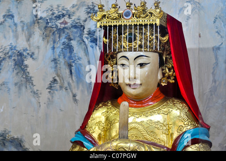 Vorfahren-Statue in der Aula der Fujian chinesische Gemeinde, Hoi an, Vietnam, Südostasien Stockfoto